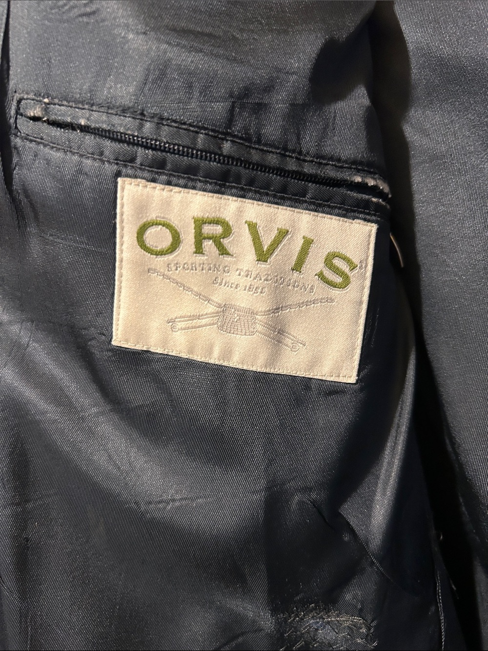 Orvis Navy Blue Sport Coat - Classic Single-Breasted Blazer - Picture 2 of 9